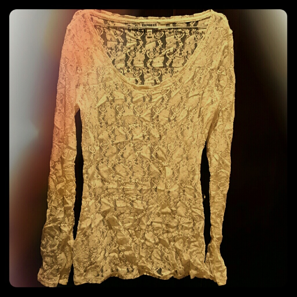 White lace shirt